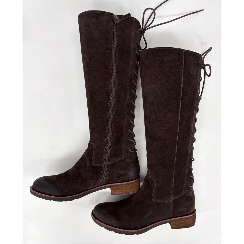 SOFFT Sharnell II Tall Brown Suede Lace-Up Boots 8 - Picture 11 of 16